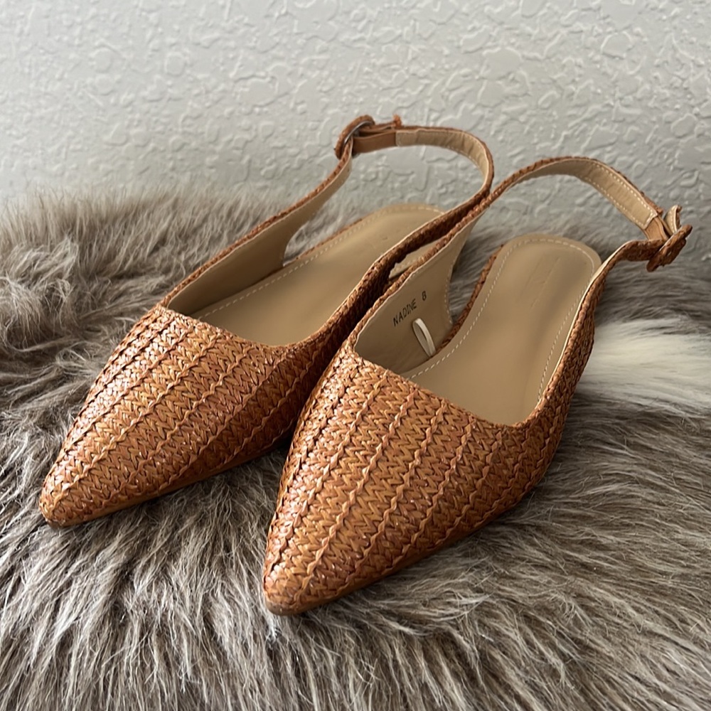 Brown Sling Back Flats